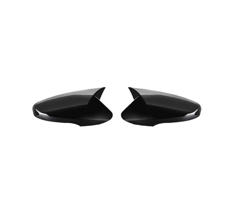 Türspiegelabdeckungen Für Hyundai Für Veloster 2012 2013 2014 2015-2018 Auto Rückspiegel Abdeckung Außen Zubehör Ox Horn Seite Shell Reverse Caps Trim Carbon Fiber Spiegelgehäuse(Bright Black) von Lnojxxk