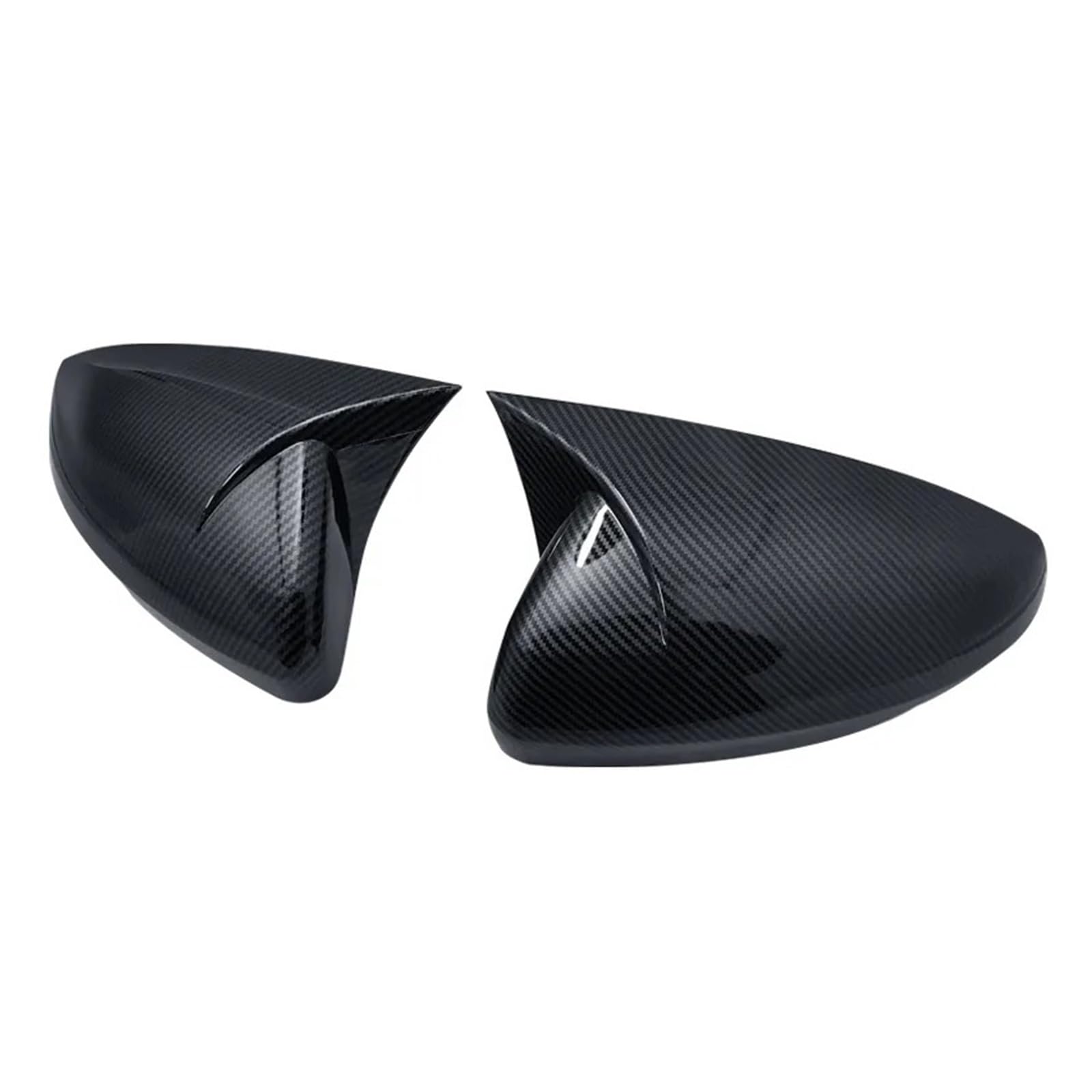 Türspiegelabdeckungen Für VW Für Polo 6 MK6 AW 2018-2021 Für Polo Für GTI 2018-2021 Paar M-Stil Rückspiegelabdeckungen Spiegelkappen Shell Spiegelgehäuse(Carbon Fiber Pattern) von Lnojxxk