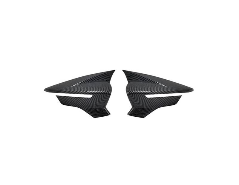 Türspiegelabdeckungen Kohlefaser-Schwarz-Auto-Rückspiegel-Außenspiegel-Abdeckkappen-Gehäuse Für Seat Für Leon Für Lion 5F III Für Ibiza 6F V KJ1 Für Arona KJ7 Spiegelgehäuse(Carbon Fiber) von Lnojxxk
