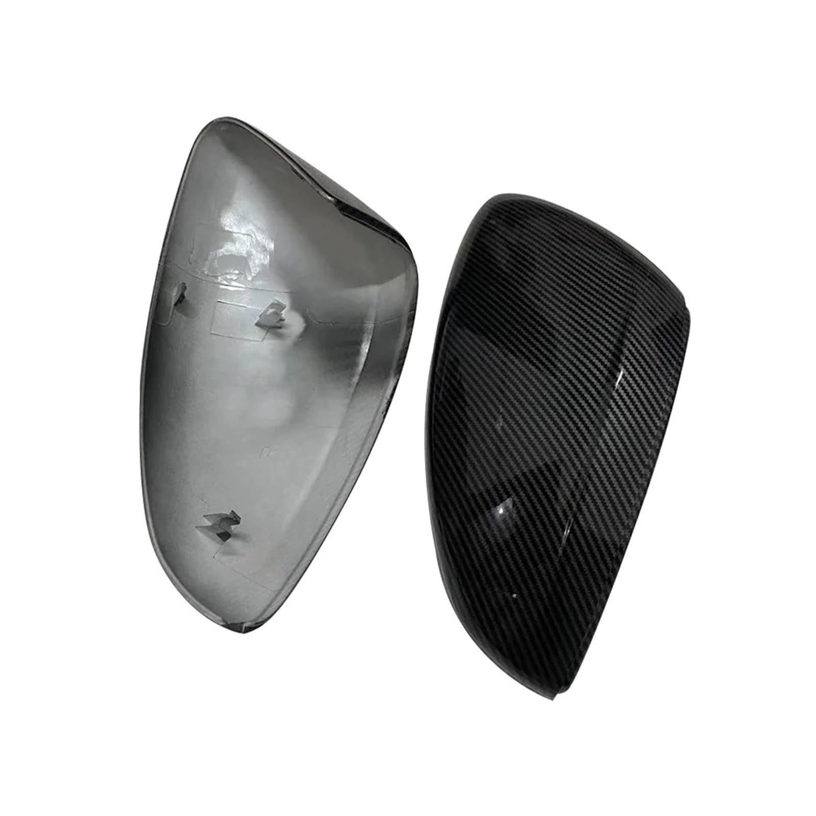 Türspiegelabdeckungen Schwarz/Weiß/Carbon-Look Auto-Seitenrückspiegelabckungen Für Peugeot 208 2008 2014 2015 2016 2017 2018 Ersatzspiegelkappen Spiegelgehäuse(Carbon Look) von Lnojxxk