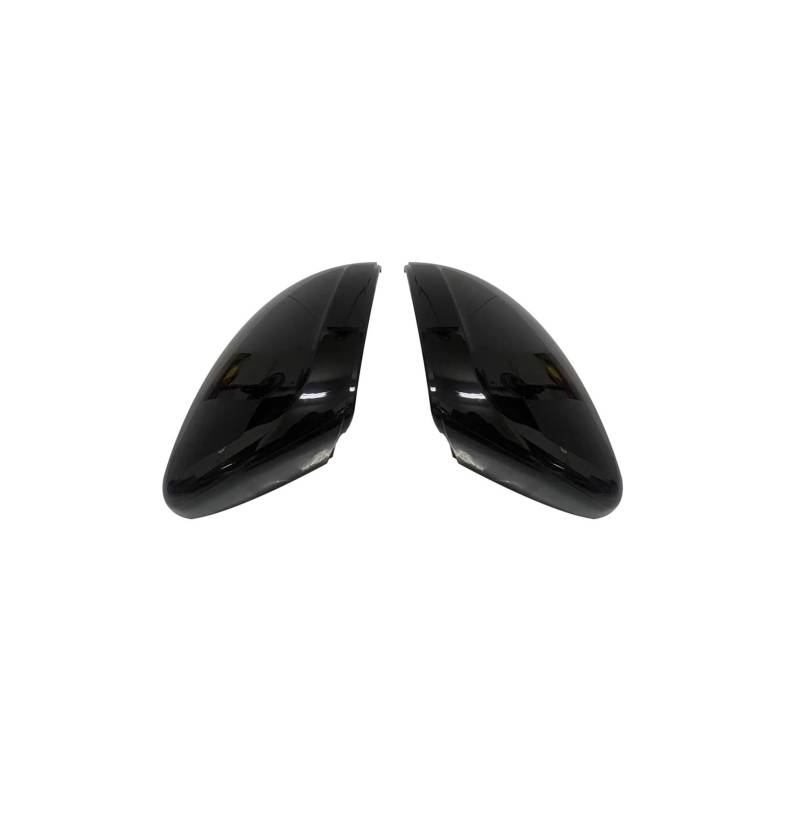 Türspiegelabdeckungen Schwarz/Weiß/Carbon-Look Auto-Seitenrückspiegelabckungen Für Peugeot 208 2008 2014 2015 2016 2017 2018 Ersatzspiegelkappen Spiegelgehäuse(Glossy Black) von Lnojxxk
