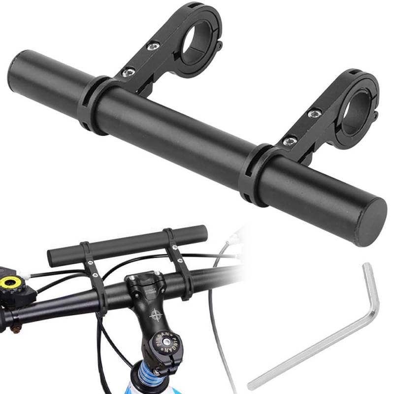 Fahrradlenker Erweiterung, Lenkererweiterung Fahrrad 20CM Fahrradlenker Verlängerung mit Schraubendreher Aluminiumlegierung für Taschenlampe Kamera Smartphones GPS-Geräte von LoNinLoAn