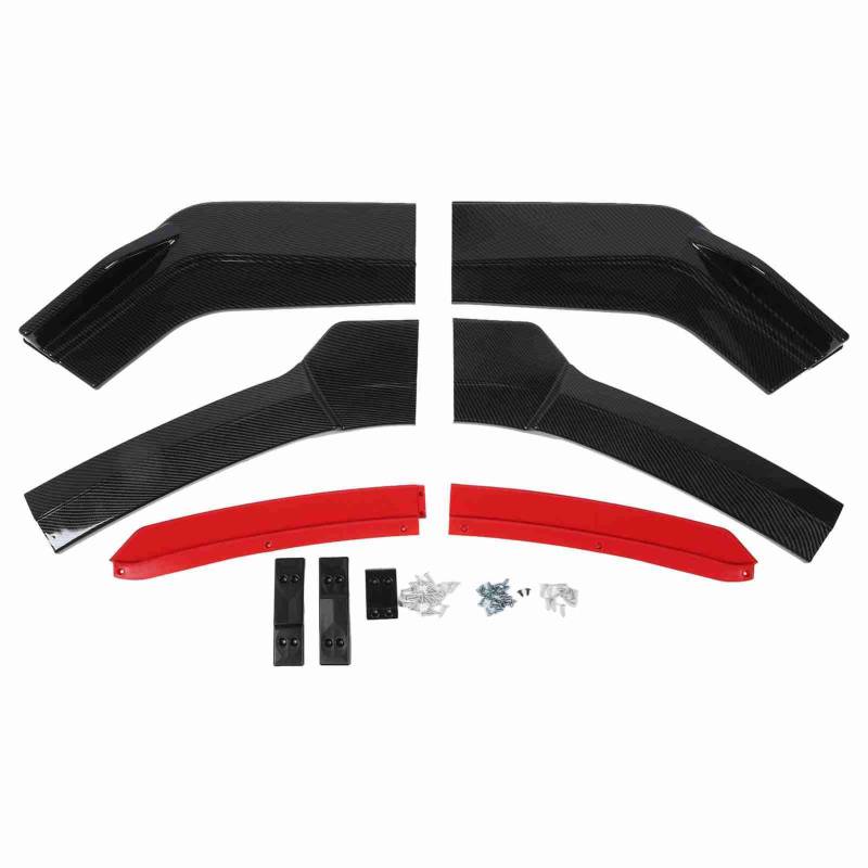 Carbon Fiber Pattern Spoiler Set Reduces Wind UNIVERSAL FIT Bumper Chin Diffuser von Loboo Idea