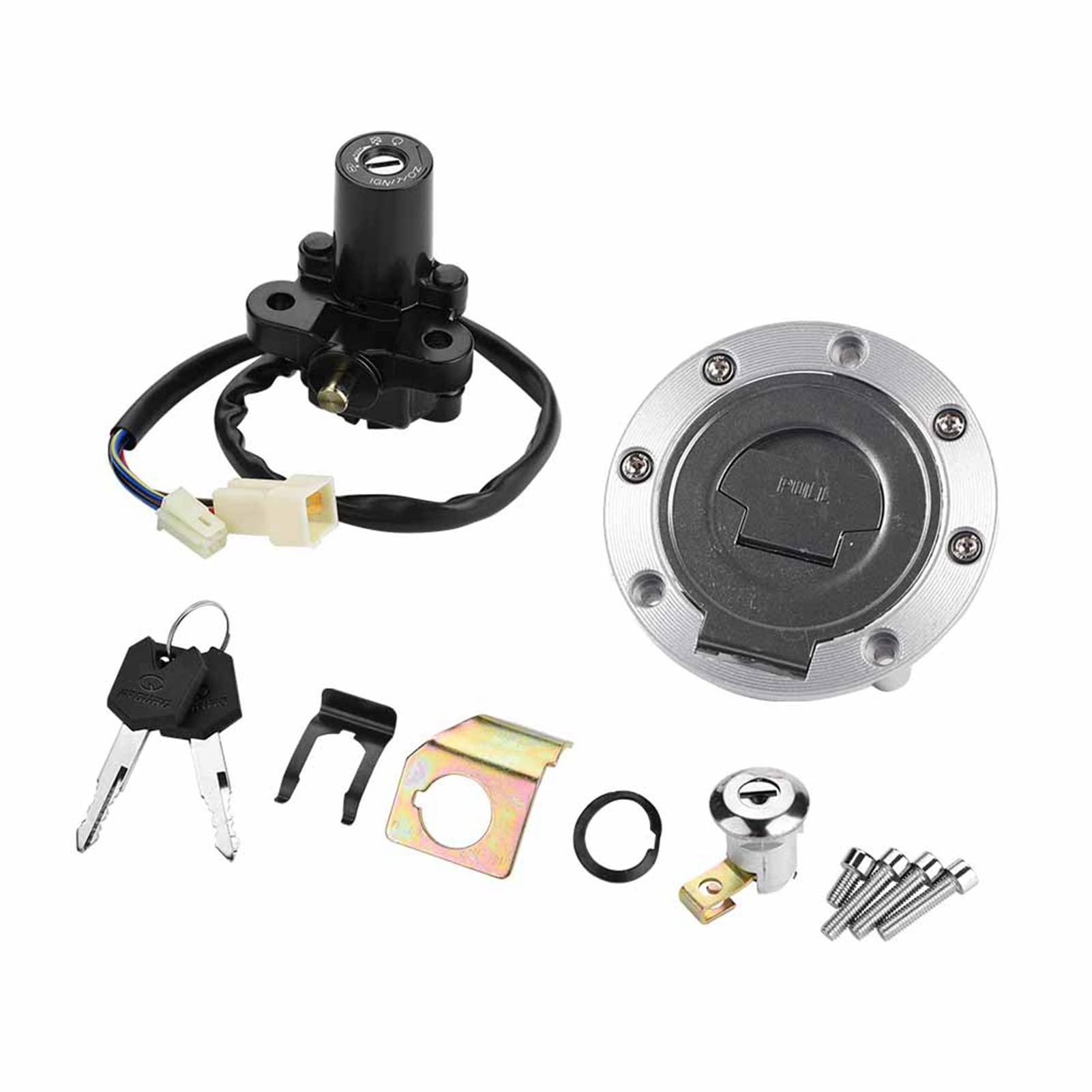 Motorcycle Ignition Switch Fuel Gas Cap Seat Lock Keys for YZF R1 R6 R6S FZ6 FJR1300 Motorcycle Ignition Switch Fuel Gas Cap Seat Lock Keys for YZF R1 R6 R6S FZ6 FJR1300 von Loboo Idea