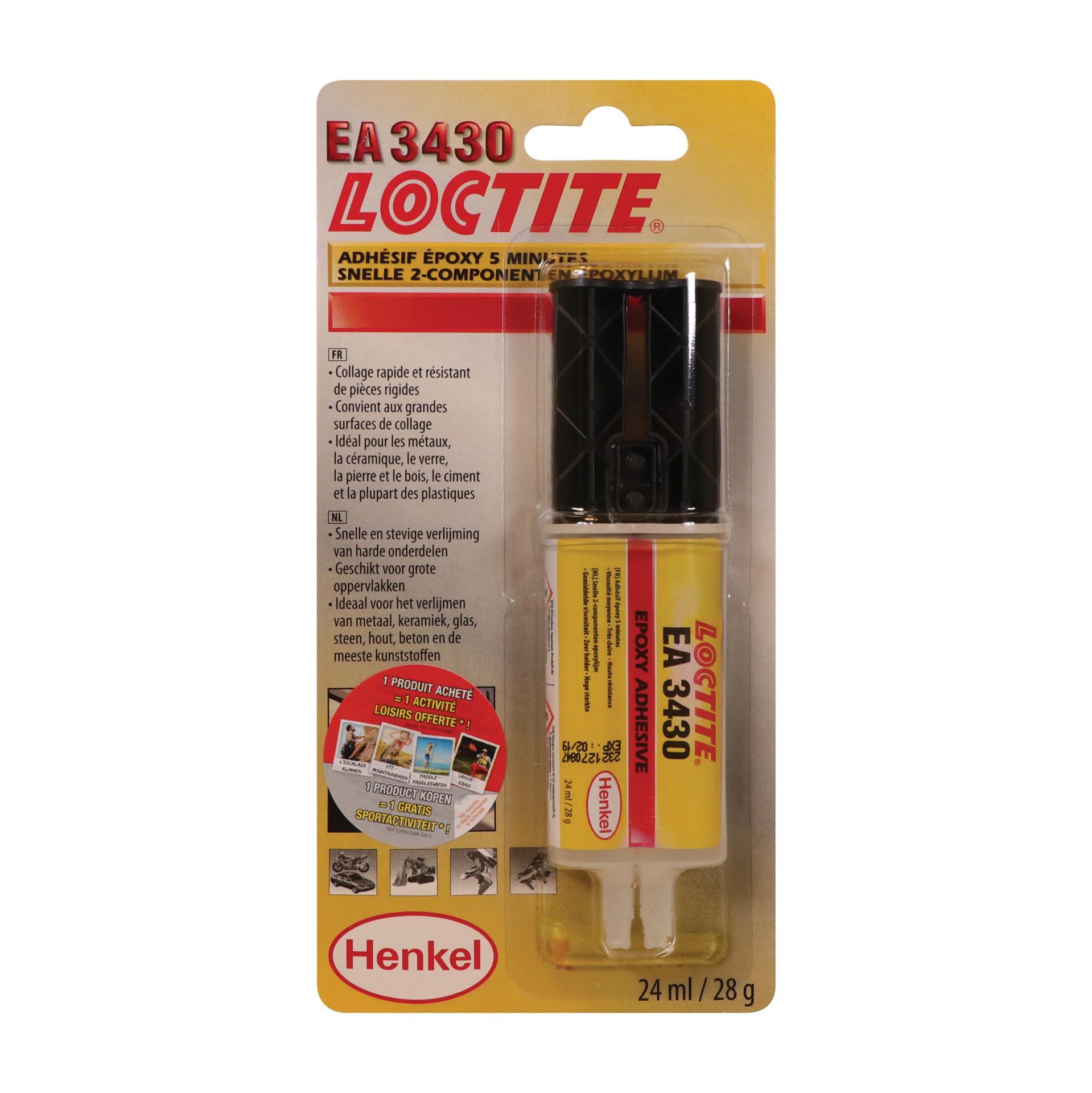 LOCTITE EA 3430, universeller 2K-Kleber zum Kleben von z. B. Glas,- Metallteilen, wasserbeständiger Epoxidharz-Kleber, Fünf-Minuten Epoxy-Klebstoff für Reparatur-Arbeiten, 1x24ml LOCTITE EA 3430, universeller 2K-Kleber zum Kleben von z. B. Glas,- Metallteilen, wasserbeständiger Epoxidharz-Kleber, Fünf-Minuten Epoxy-Klebstoff für Reparatur-Arbeiten, 1x24ml von Loctite