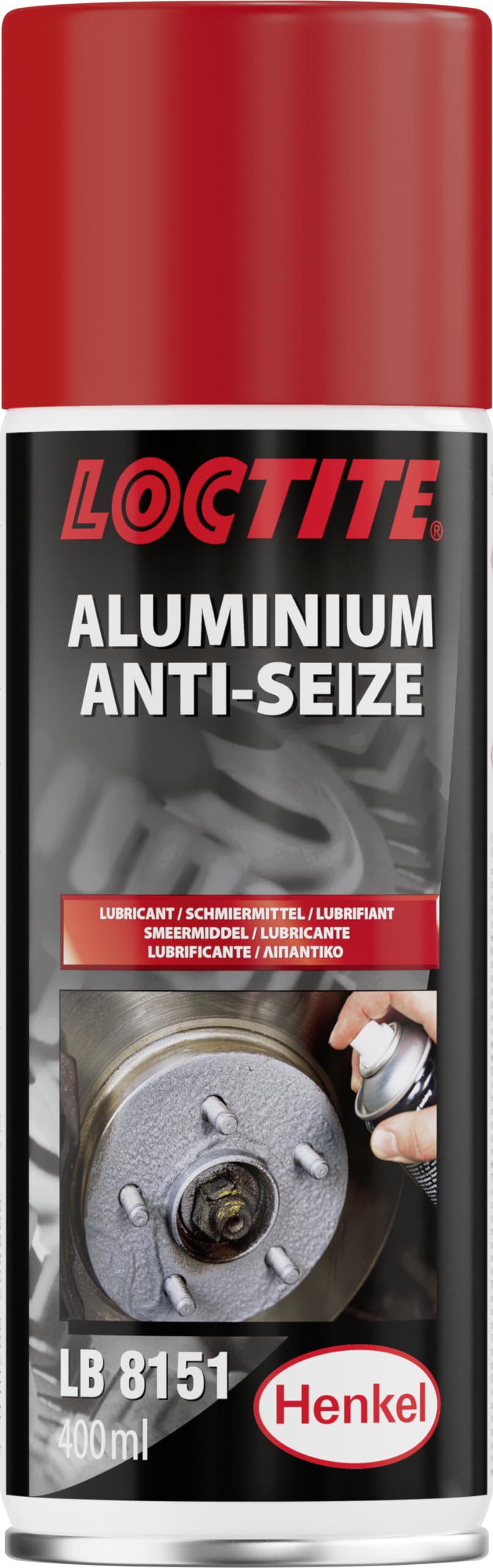LOCTITE LB 8151, mineralölbasierter Schmierstoff verhindert Festfressen und Korrosion, Aluminium Anti-Seize Spray mit hoher Temperaturbeständigkeit, Hochleistungsprodukt, 1x400ml LOCTITE LB 8151, mineralölbasierter Schmierstoff verhindert Festfressen und Korrosion, Aluminium Anti-Seize Spray mit hoher Temperaturbeständigkeit, Hochleistungsprodukt, 1x400ml von Loctite