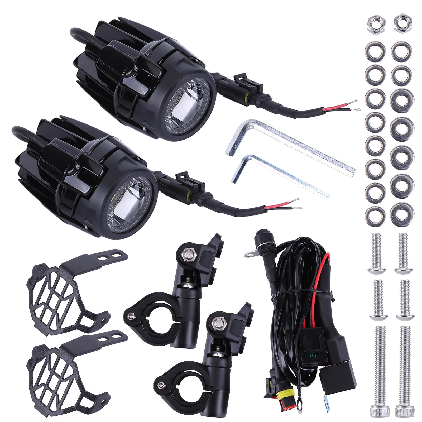Loddery 2 Stück Motorrad Nebelscheinwerfer Für BMW R1200GS F850GS Motorradscheinwerfer Zusatzscheinwerfer Nebelscheinwerfer kompatibel Loddery 2 Stück Motorrad Nebelscheinwerfer Für BMW R1200GS F850GS Motorradscheinwerfer Zusatzscheinwerfer Nebelscheinwerfer kompatibel von Loddery