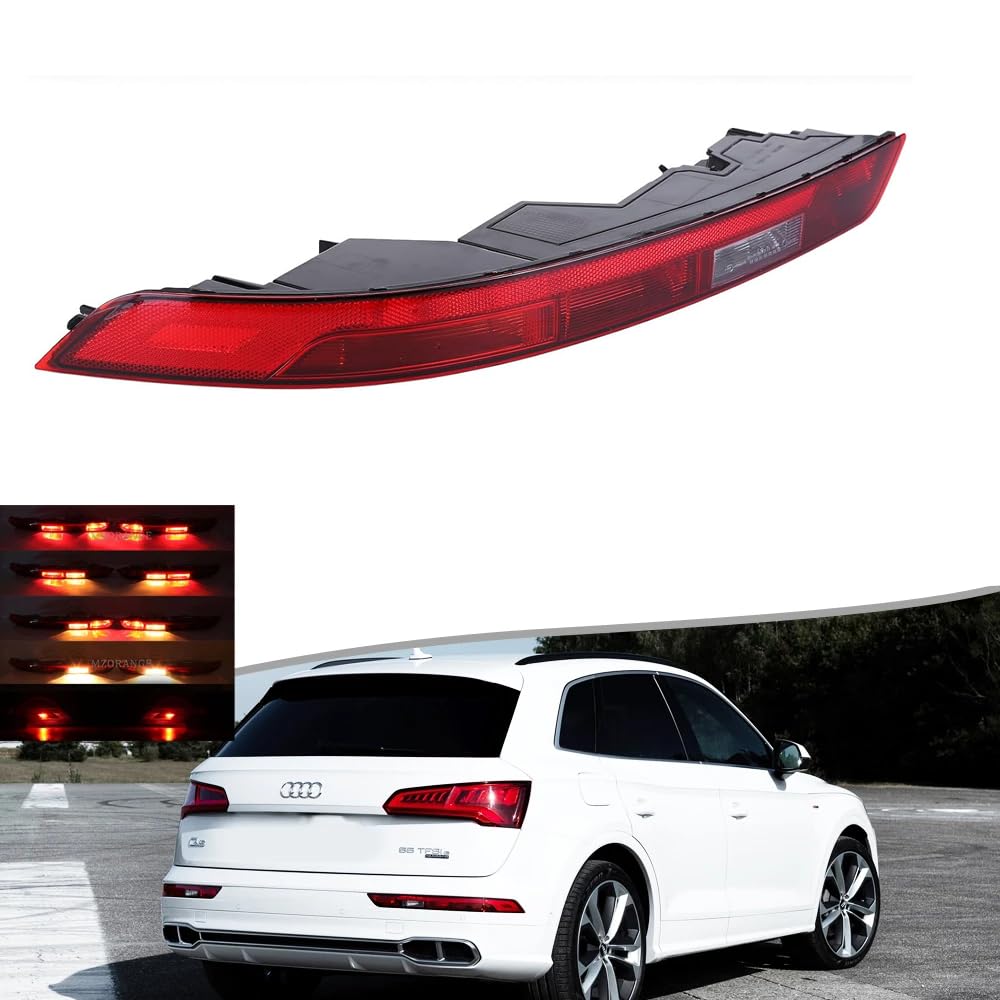 Loddery Links Rücklicht hinten Reflektor Bremsleuchte Heckleuchten 80A945069A links untere Stoßstange Rücklicht Ersatz kompatibel für 2018–2021 Q5 Loddery Links Rücklicht hinten Reflektor Bremsleuchte Heckleuchten 80A945069A links untere Stoßstange Rücklicht Ersatz kompatibel für 2018–2021 Q5 von Loddery