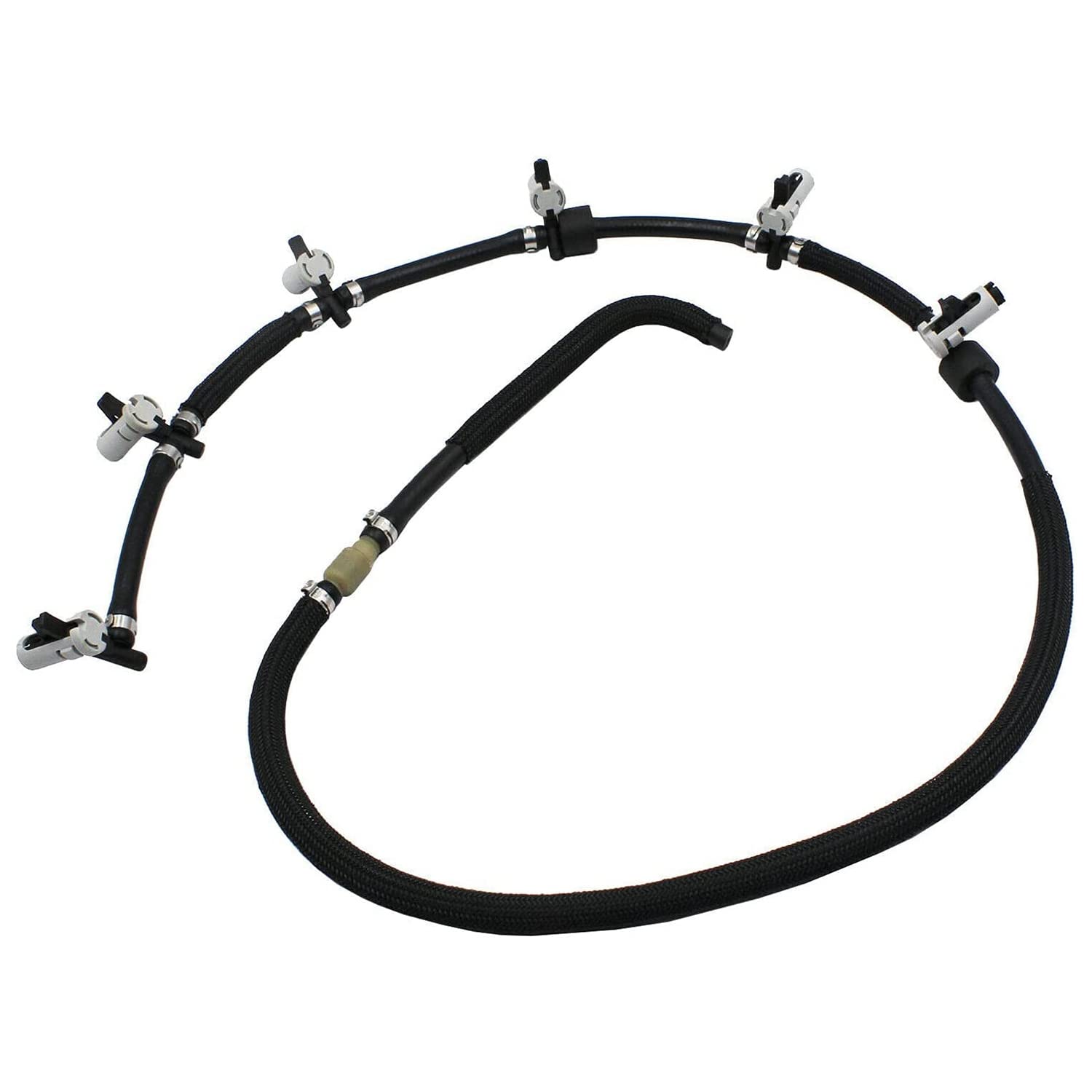 Lodokdre Kraftstoffrücklaufschlauch für 3er-Serie, Schwarz, Kunststoff + Metall, Automotive Parts, Einzelstück, 1x, Korrekter Anschluss, Kein Schneiden oder Spleißen von Lodokdre