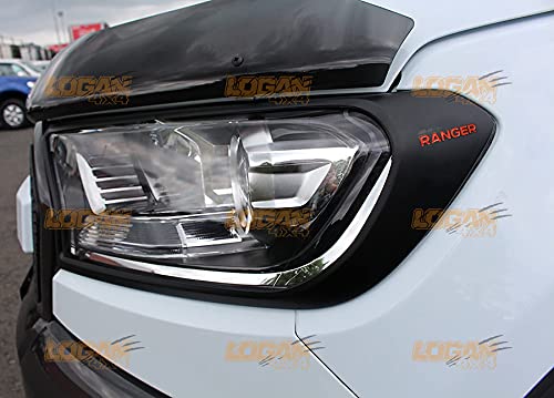 Logan4x4 Scheinwerferblenden Scheinwerfer Scheinwerfermasken für Ford Ranger 2015 – 2020 von Logan4x4