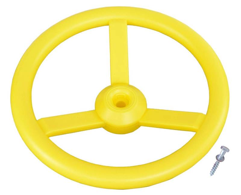 LoggyLand Lenkrad für Spieltürme Ø 33cm Spielhaus Kletterturm Spielplatz Garten Kinder (gelb( von LoggyLand