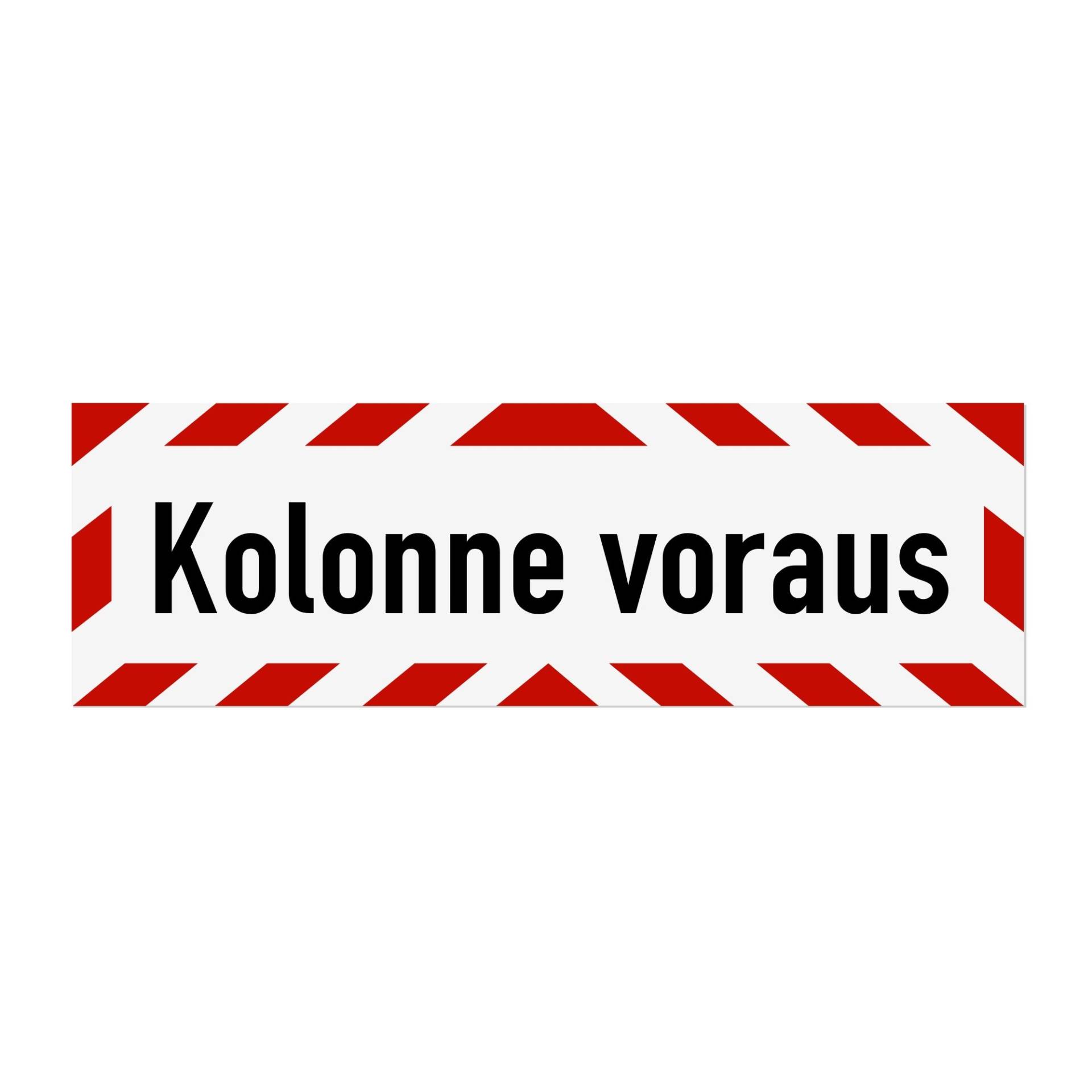 LOHOFOL Magnetschild Kolonne voraus | Schild magnetisch | lieferbar in DREI Größen (65 x 20 cm) von LOHOFOL