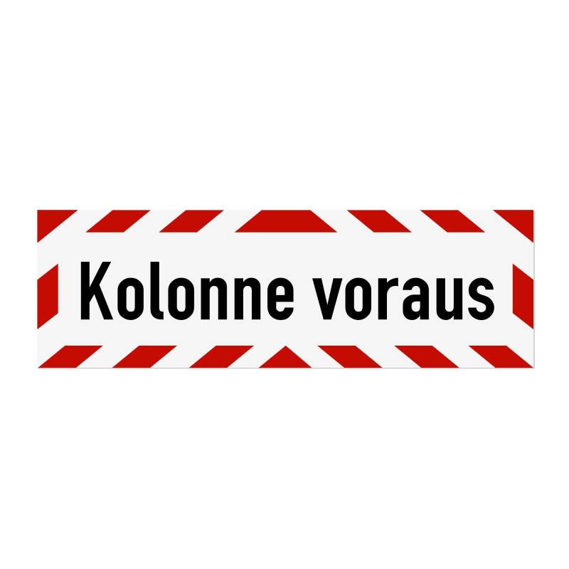 LOHOFOL Magnetschild Kolonne voraus | Schild magnetisch | lieferbar in DREI Größen (65 x 20 cm) von LOHOFOL