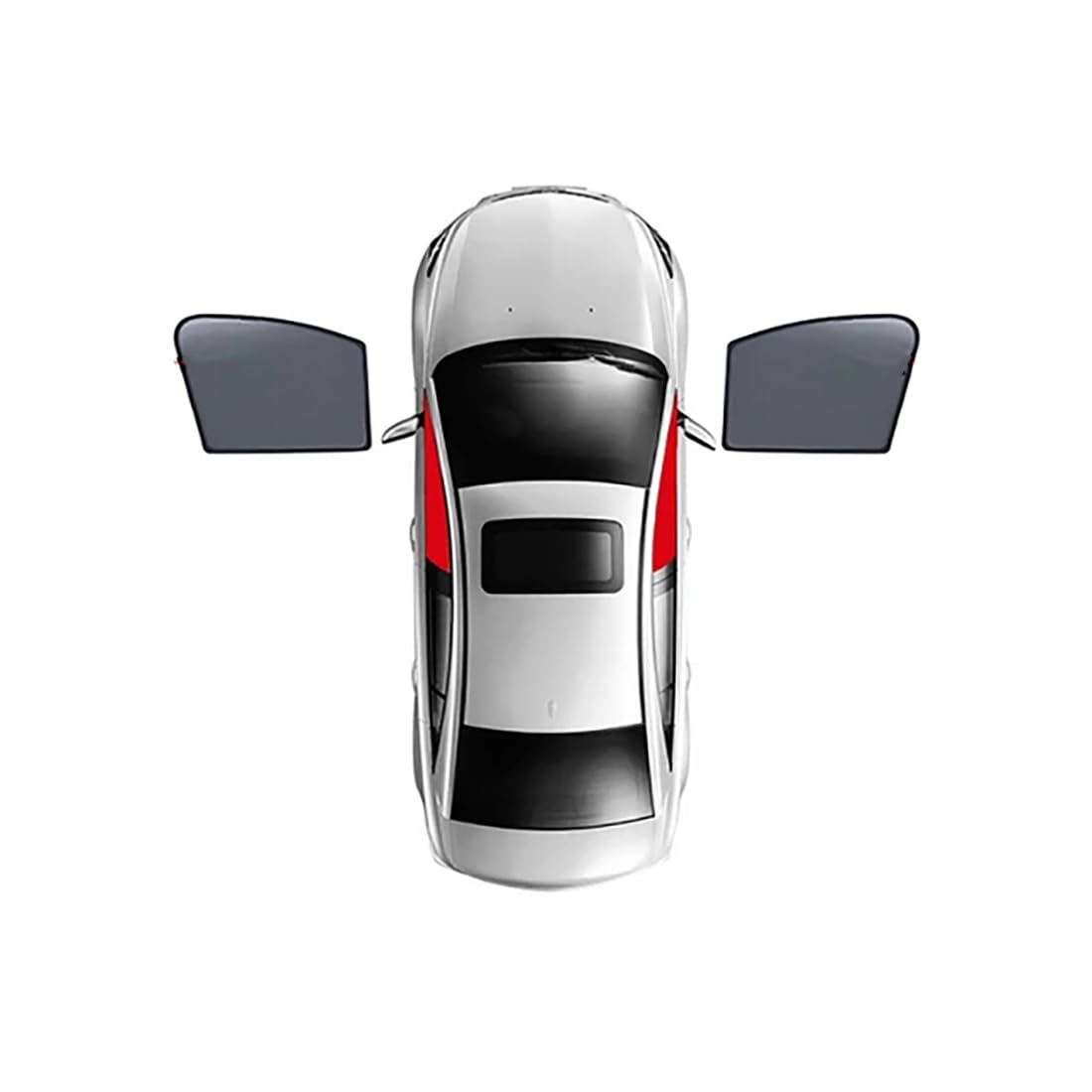 Auto-Sonnenschutz für Subaru Outback BS 2014-2020, Sonnenschutz für vordere und hintere Seitenfenster, individueller magnetischer Nylon-Visiervorhang,AII-Black-2PCS-Front von LohxA