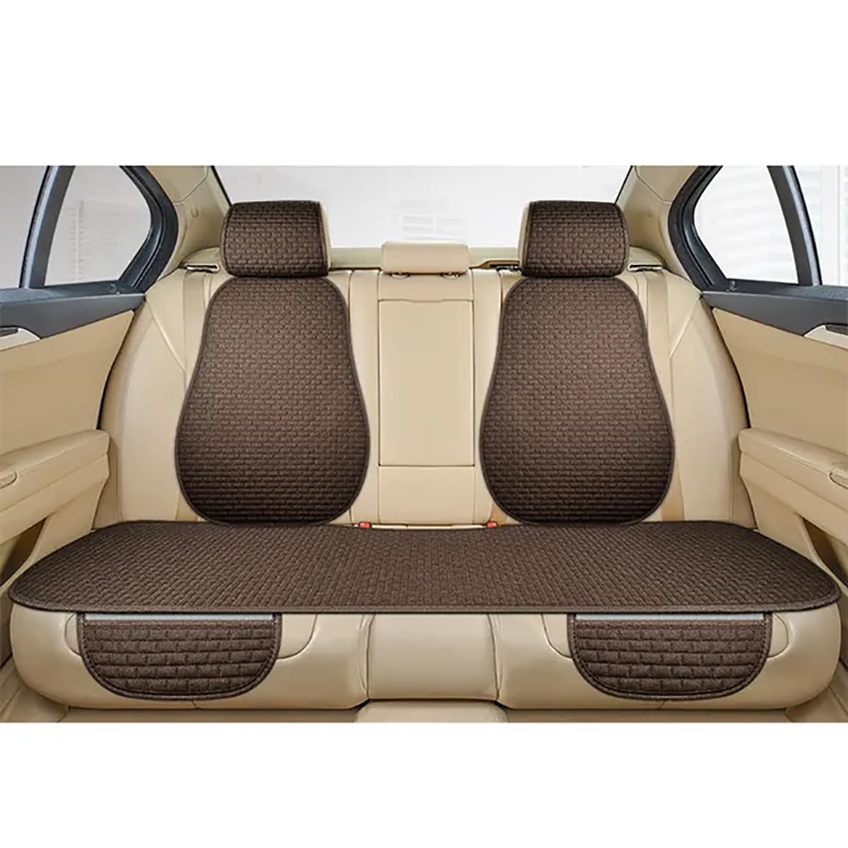 LohxA Autositzbezug für MG HS PHEV EHS AS23 2020 2021 2022 2023, Vorder- und Rücksitzkissen, schützende Sitzkissen, rutschfest, 3 Stück/Set,A-Coffee-1 Set LohxA Autositzbezug für MG HS PHEV EHS AS23 2020 2021 2022 2023, Vorder- und Rücksitzkissen, schützende Sitzkissen, rutschfest, 3 Stück/Set,A-Coffee-1 Set von LohxA