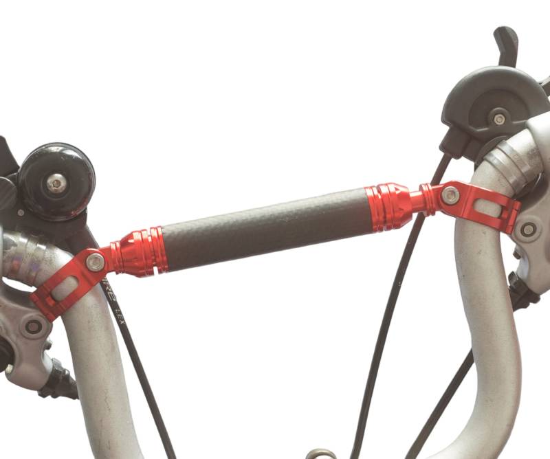 Lenker-Brücke für Brompton Computer/Handyhalterung, Rot von London Craftwork