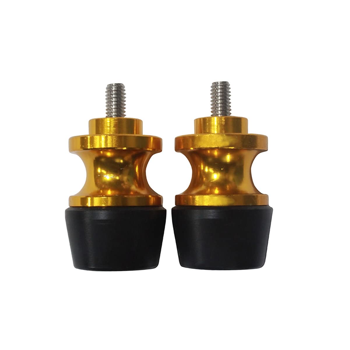 LongGreat CNC Aluminium Ständeraufnahme Bobbins 2 stücke 6mm Motorrad Schwinge Sliders Spulen Schwinge Ständer Schraube Für Aprilia RS660 RSV4 Tuono660 SR50 SX125 RS125 Tuono v4 RS4 125 (Gold) von LongGreat