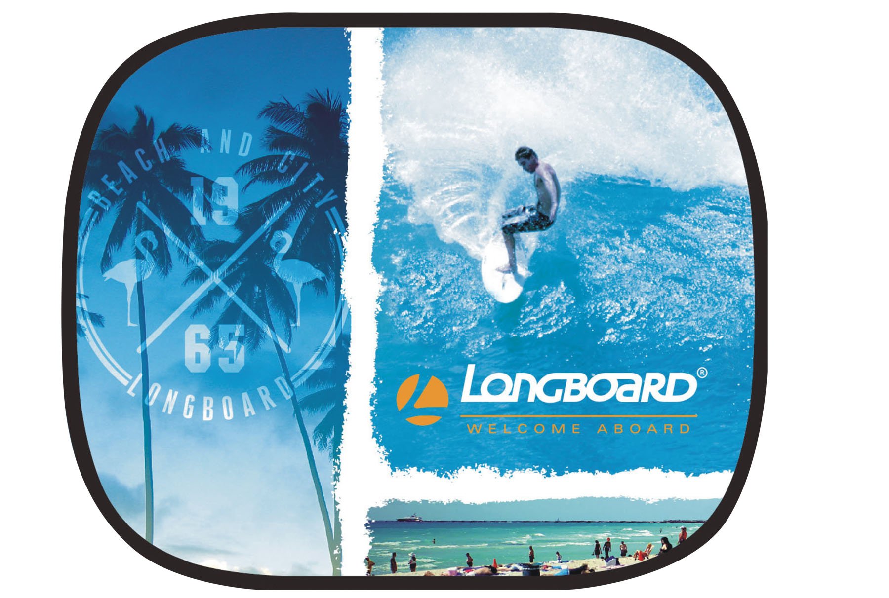 Longboard 078086 Beach 1 Display Soleil seitlich elektrostatische von Longboard