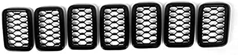 Auto Front KüHlergrille Für Jeep Grand Cherokee Carbon Fiber 2017-2019, StoßStange Radiator Netzabdeckung Dekorative Abdeckung ÄNderungszubehöR von Longwc