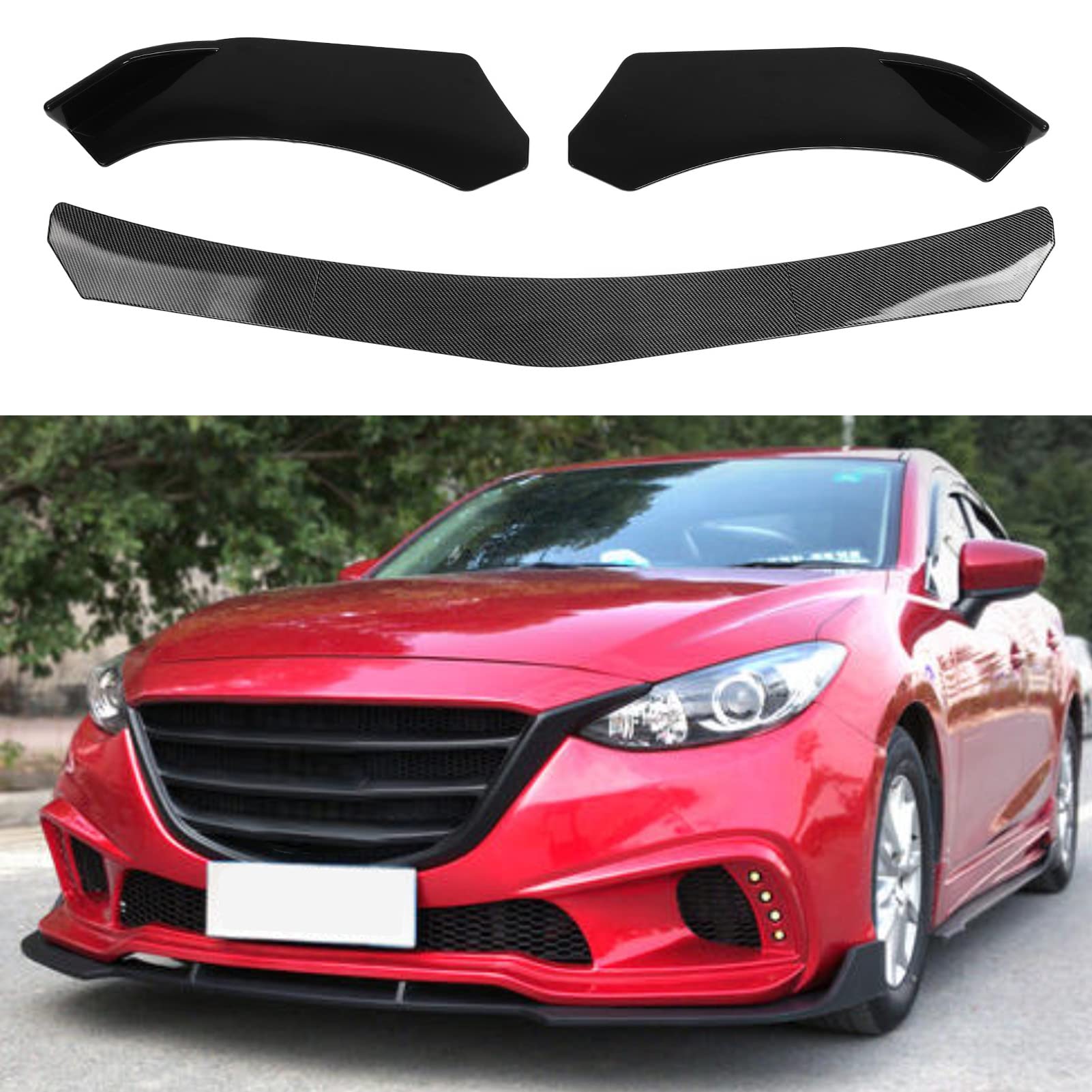 5 Stück Frontstoßstange Lip Body Kit Universal Lip Splitter Spoiler Diffusor Canard Protector für Auto 5 Stück Frontstoßstange Lip Body Kit Universal Lip Splitter Spoiler Diffusor Canard Protector für Auto von Longzhuo