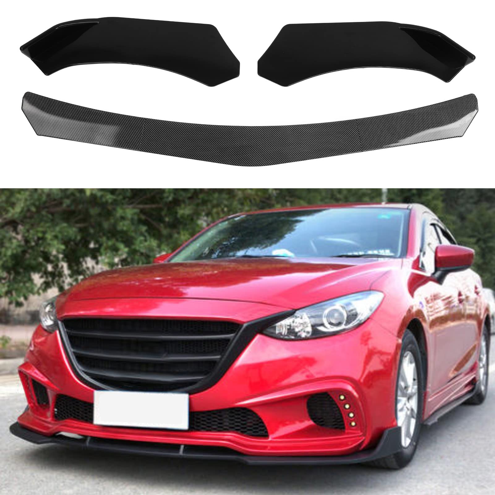 5 Stück Frontstoßstange Lip Body Kit Universal Lip Splitter Spoiler Diffusor Canard Protector für Auto von Longzhuo