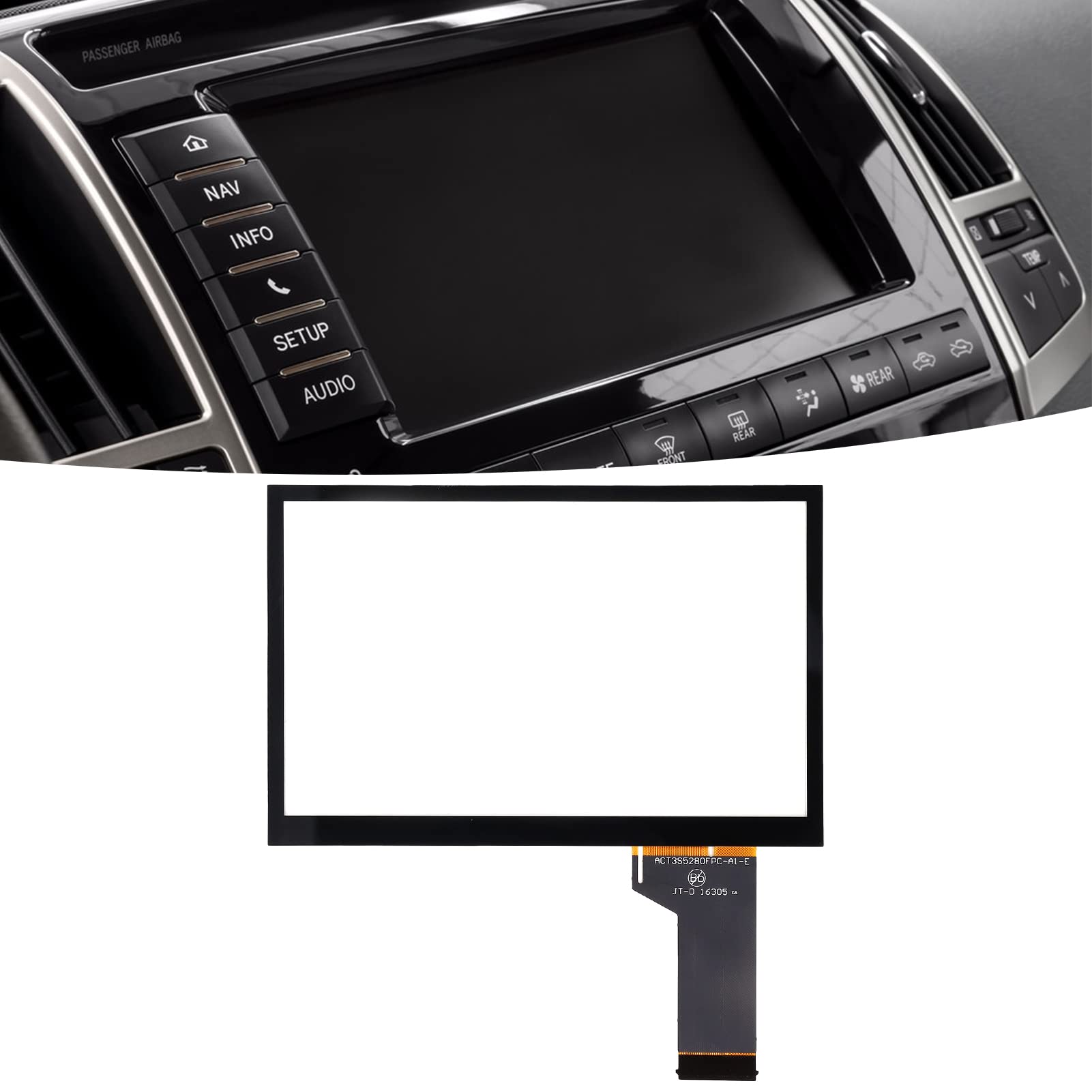 Auto-LCD-Touchscreen-Digitalisierer TDO‑WVGA0633F00039 CD-DVD-Touchscreen-Ersatz für MIB von Longzhuo