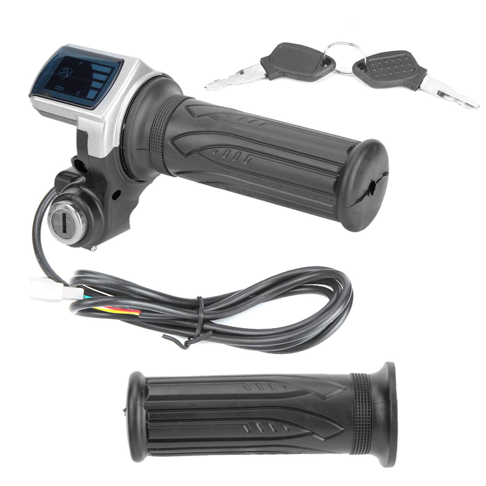Longzhuo Elektrofahrrad Gasgriff Twist 36V Half-Twist Gas mit LED-Betriebsanzeige Tastensperre für Elektrofahrräder Roller Longzhuo Elektrofahrrad Gasgriff Twist 36V Half-Twist Gas mit LED-Betriebsanzeige Tastensperre für Elektrofahrräder Roller von Longzhuo