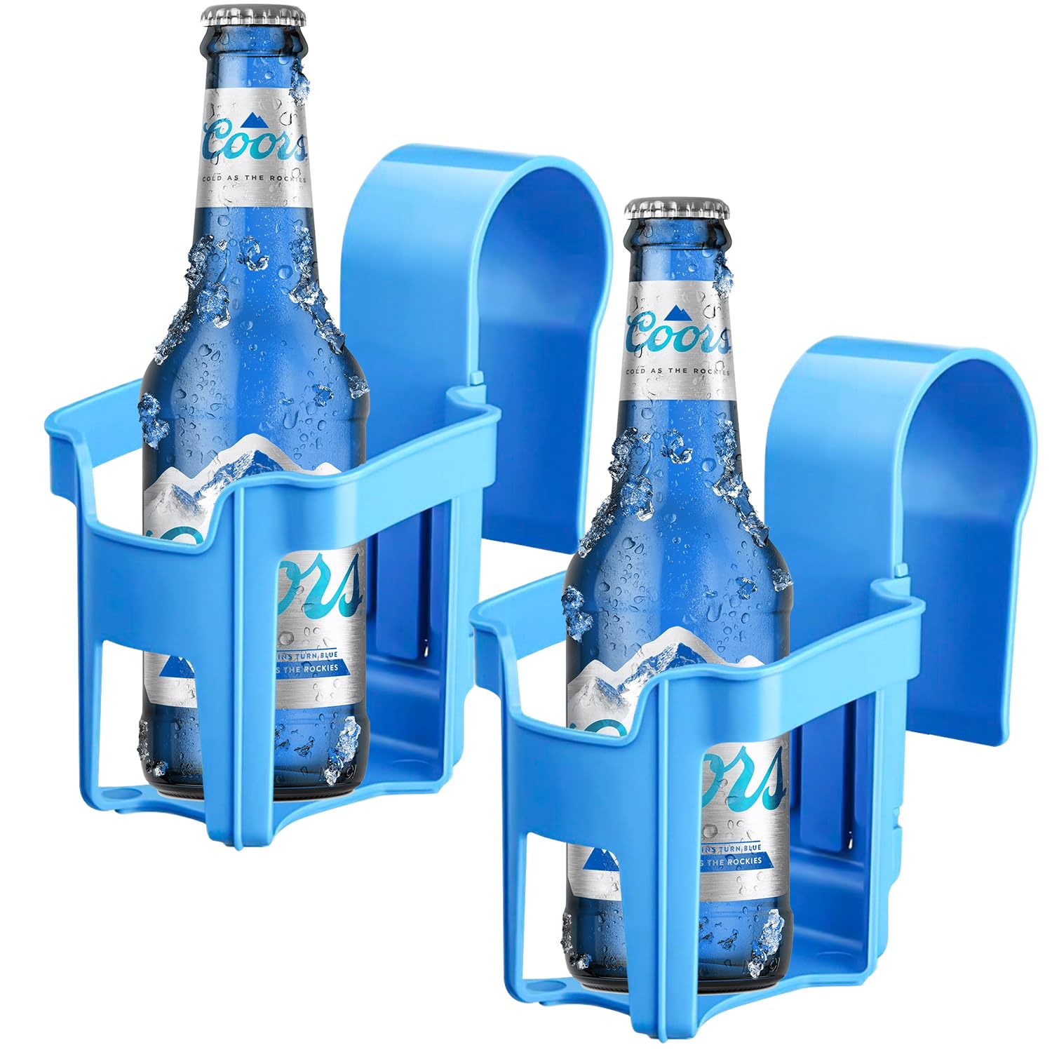 2 Stück Poolrand Getränkehalter, Multifunktionaler Poolzubehör, Pool Getränkehalter Bier, Verbesserter Poolside Getränkehalter für Pools, Heiße Quellen(Blau) von Lonimia