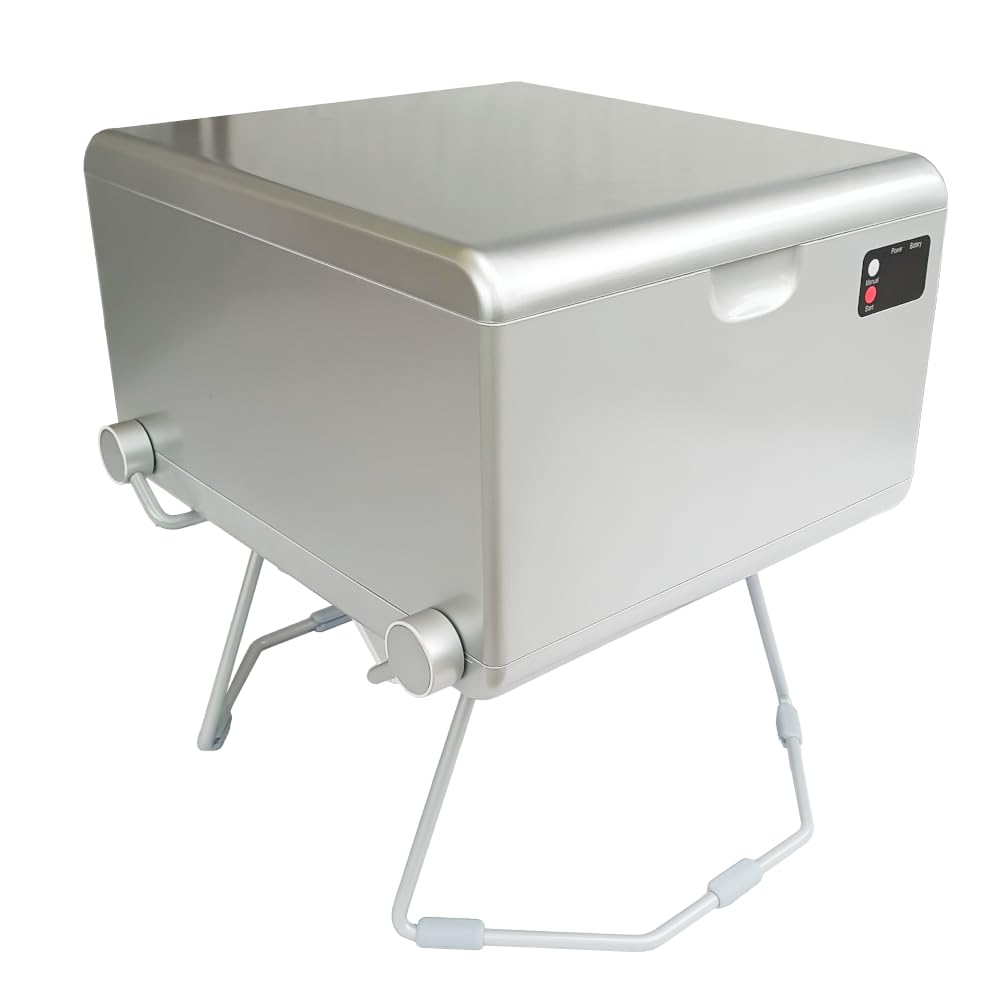 LooSeal EVO Verschweißer-Toilette mobil mit Akku, Campingtoilette für Vans, Zelte und PKW (silber) von LooSeal
