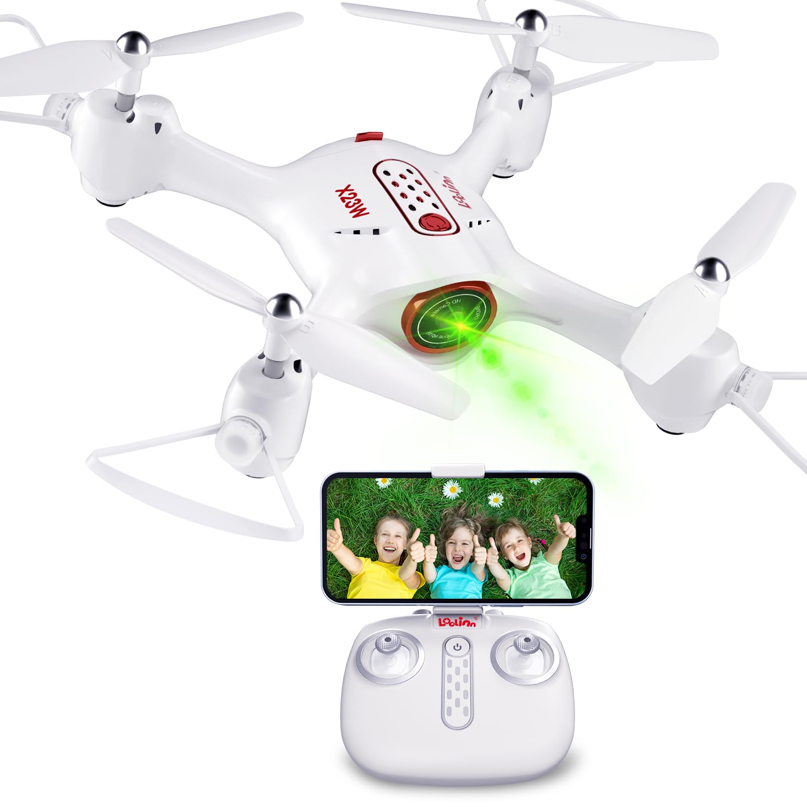 Loolinn | Drohne mit Kamera als Geschenk für Kinder - Sehr Einfach zu Fliegen, FPV-Echtzeit-Videoübertragung, Sehr Viel Spaß - Spielzeug MINI Drohne für Kinder (Geschenk für Jungen und Mädchen) von Loolinn