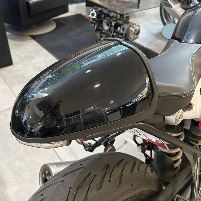 Lorababer Motorradheck Sitzbezüge Ordentlich Hinten Sitz Buckel Kofferraum Lagerung Hinten Soziussitz Motorhaube Abdeckung Verkleidung Kompatibel mit B.M.W R Nine T RNINET R 9 T R9T 2014-2023 von Lorababer