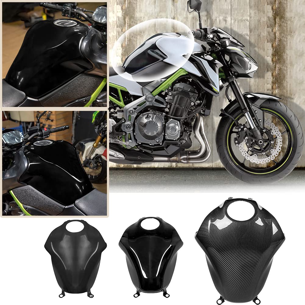 Lorababer Motorrad Black Tank Cover Protector Kraftstoff Tankdeckel Verkleidung Verkleidung Motorhauben Schutz Bodykit für Kawasaki Z900 Z 900 Z-900 2017 2018 2019 2020 2021(schwarz) von Lorababer