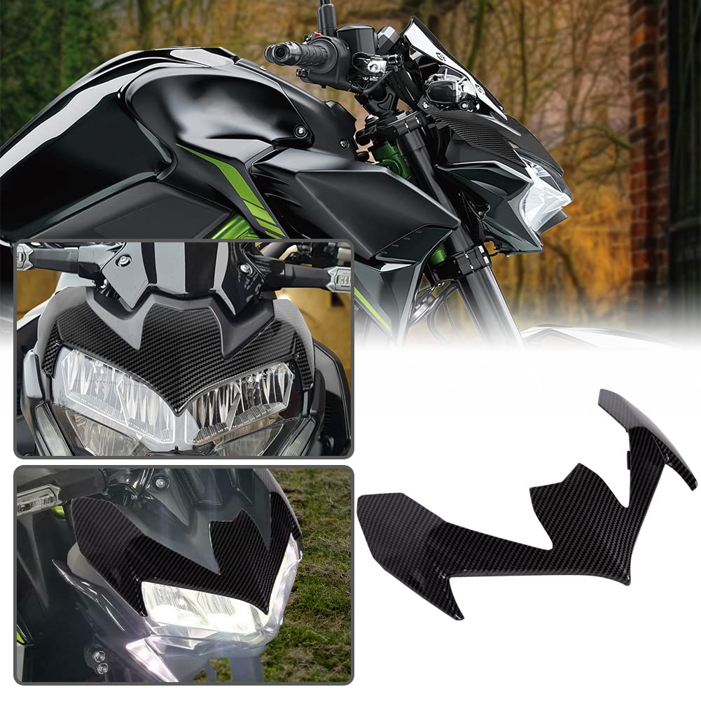 Lorababer Motorrad Carbon Look Bodykit Rahmenverkleidung Schutzabdeckung Karosserie Seitenteil Verkleidungsteil Kompatibel mit Kawasaki Z900 Z 900 Z-900 2020 2021（F） von Lorababer
