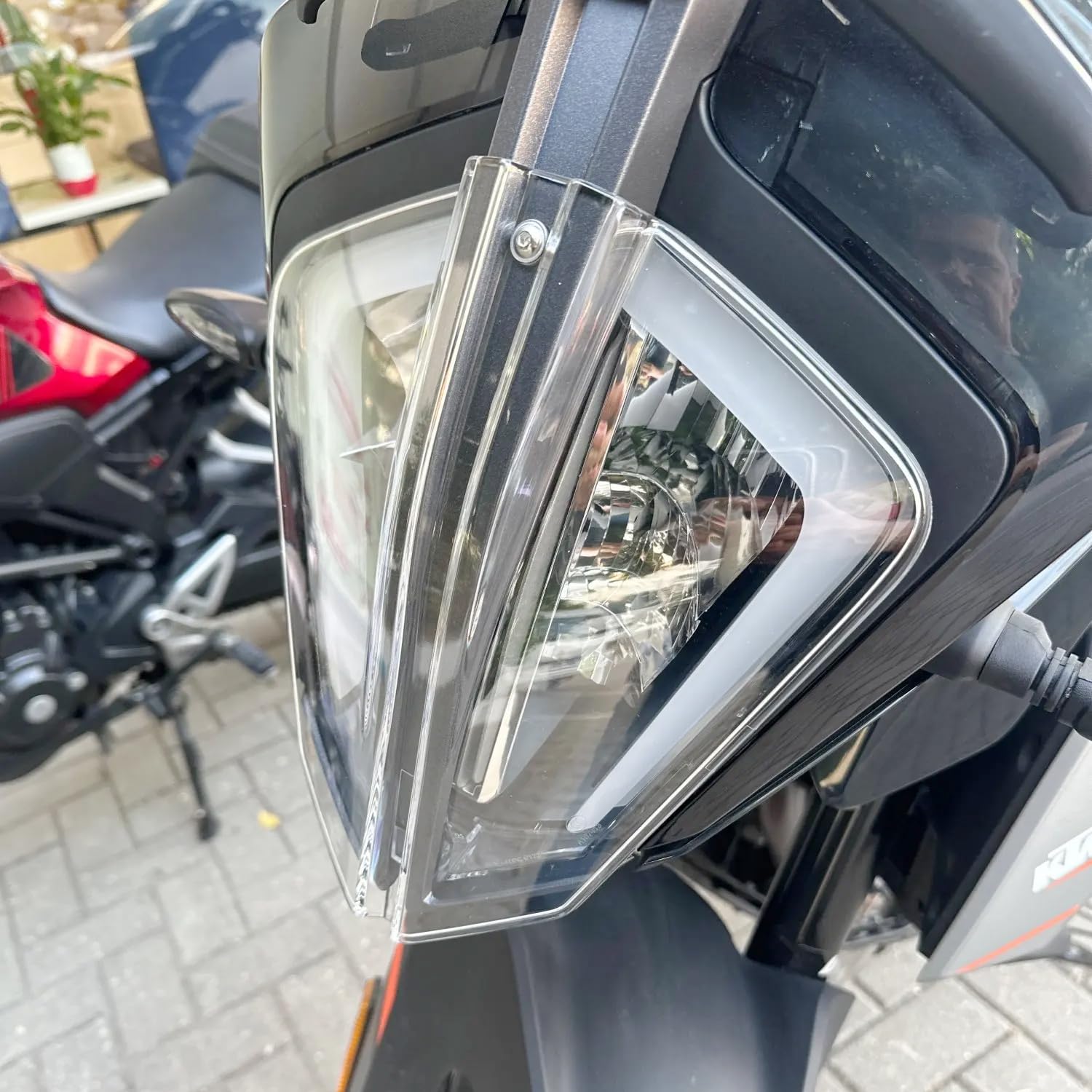 Lorababer Motorrad Frontscheinwerferschutz Scheinwerferglas Schutzabdeckung Kompatibel mit 390 790 Adventure ADV 890 Adventure/S/R 2019 2020 2021 2022 Scheinwerferabdeckung (Klar) von Lorababer