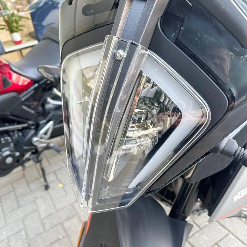 Lorababer Motorrad Frontscheinwerferschutz Scheinwerferglas Schutzabdeckung Kompatibel mit K.T.M 390 790 Adventure ADV 890 Adventure/S/R 2019 2020 2021 2022 Scheinwerferabdeckung (Klar) von Lorababer