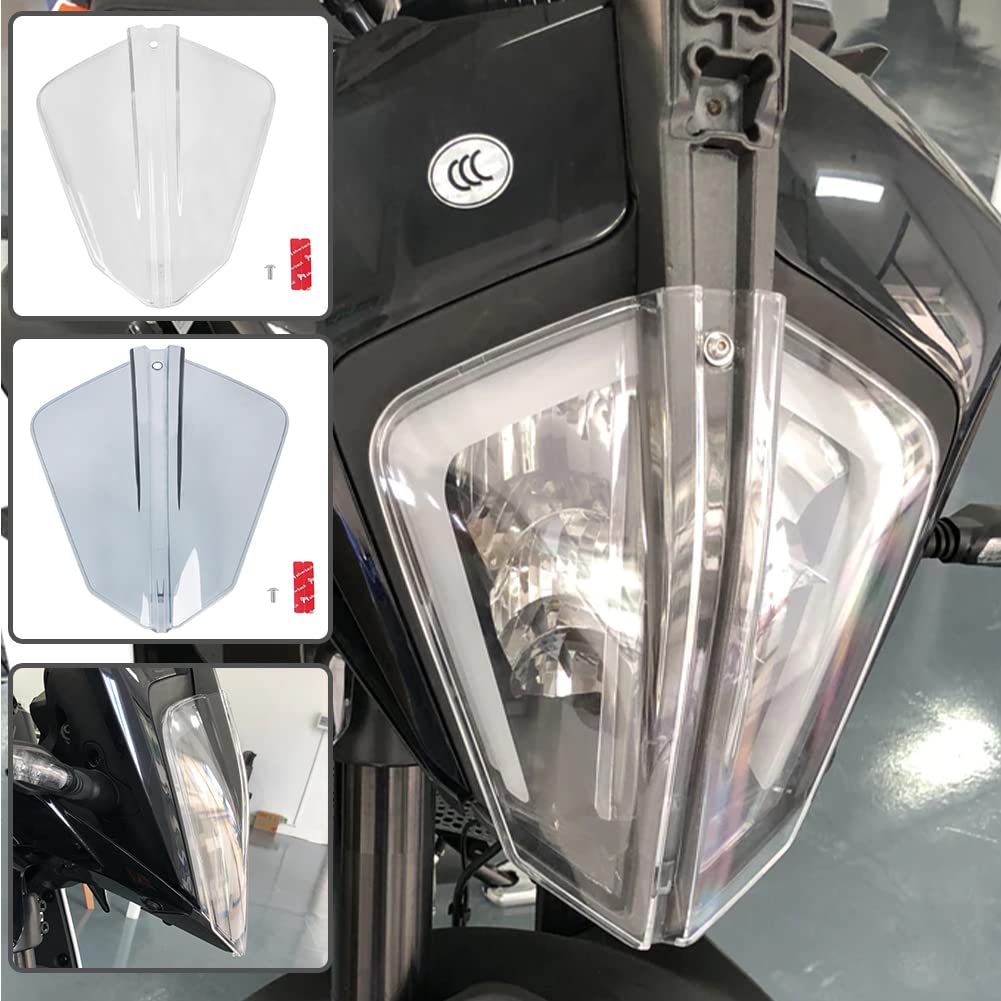 Lorababer Motorrad Frontscheinwerferschutz Scheinwerferglas Schutzabdeckung Kompatibel mit K.T.M 390 790 Adventure ADV 890 Adventure/S/R 2019 2020 2021 2022 Scheinwerferabdeckung (Leichter Rauch) von Lorababer