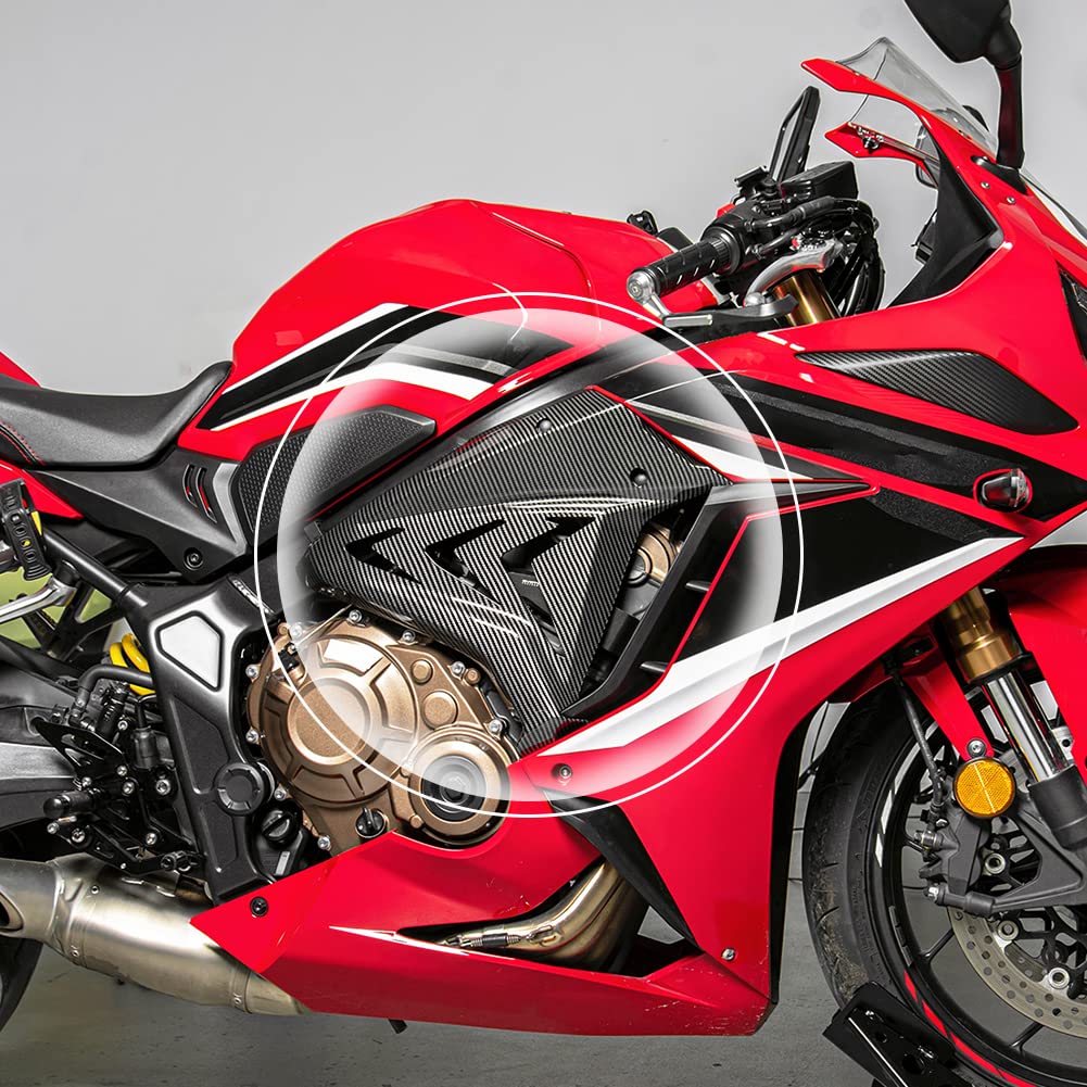 Lorababer Motorrad-Karosserie-Seitenteil-Verkleidungsrahmen-Zierabdeckung Verkleidungsverkleidungsschutz Kompatibel mit CBR650R CBR 650 R CBR-650-R CBR650R 2019-2022(Mattschwarz-hohl) von Lorababer