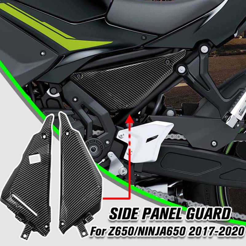 Lorababer Motorrad Karosserie Verkleidungsrahmen Panel Cover Protector Bodykit ABS Motorhaubenschutz Kompatibel mit Kawasaki Z650 Ninja 650 Z 650 Z-650 NINJA650 2017 2018 2019 2020 (H) von Lorababer