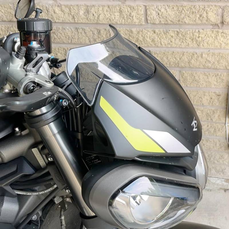 Motorrad Risen Windschutzscheibe nverlängerung Windabweiser Kompatibel mit Street Triple RS765 R765 RS/R 2020 2021 2022 Spoil Verkleidung (Klar) von Lorababer