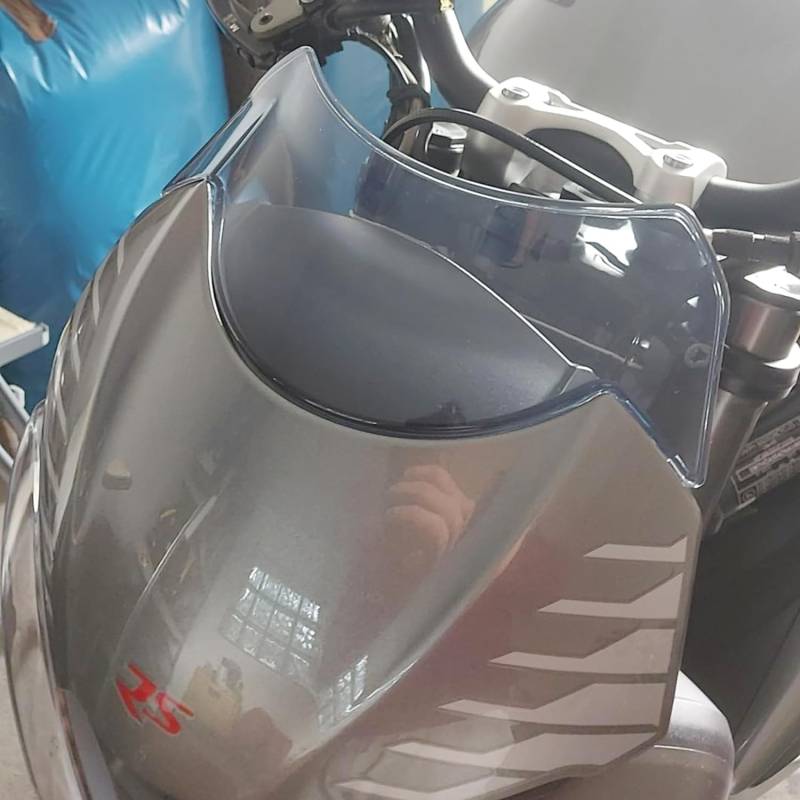 Lorababer Motorrad Risen Windschutzscheibe nverlängerung Windabweiser Kompatibel mit T-Riumph Street Triple RS765 R765 RS/R 2020 2021 2022 Spoil Verkleidung (Leichter Rauch) von Lorababer