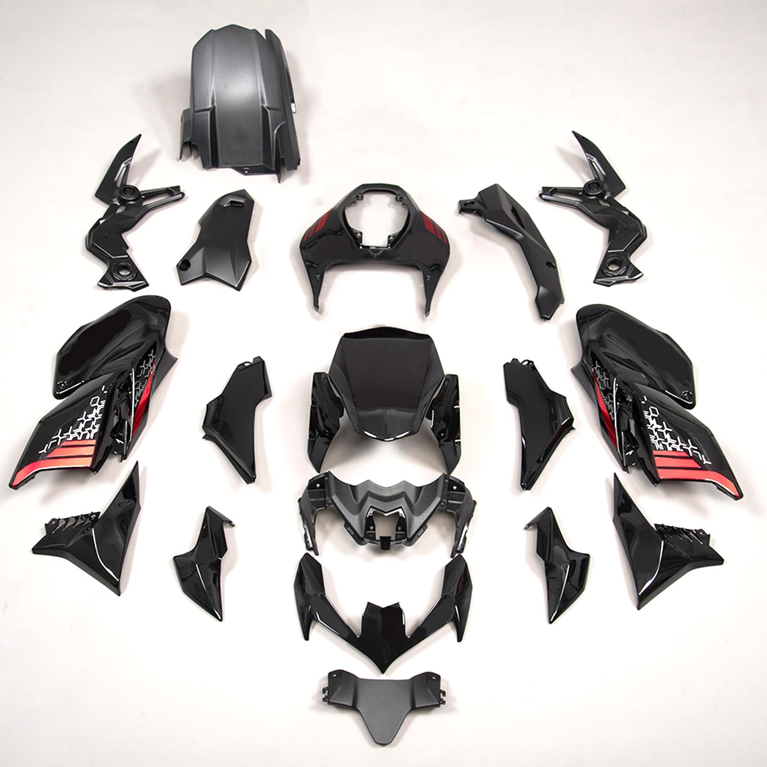 Motorrad Verkleidung Kit Kompatibel mit Z900 2020-2023 Z900 SE 2022-2024 ABS Kunststoff Einspritzung Verkleidungen Abdeckungen Set Aftermarket Ersatzteile, Schwarz mit Rot von Lorababer