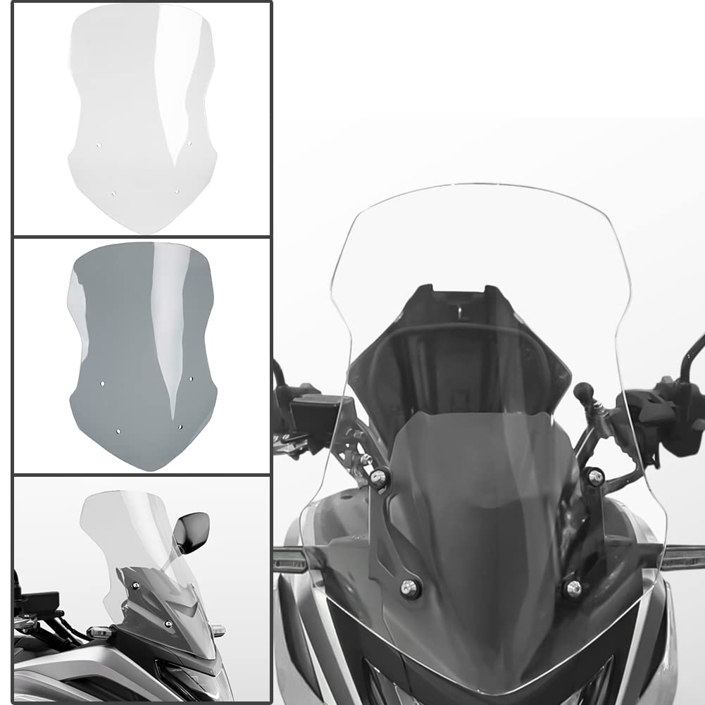 Lorababer Motorrad Windschutzscheibe Windabweiser Scheibe Parebrise Kompatibel mit H-onda NC750X NC 750 X NC750 X 2021 Windschild Visor (klar) von Lorababer