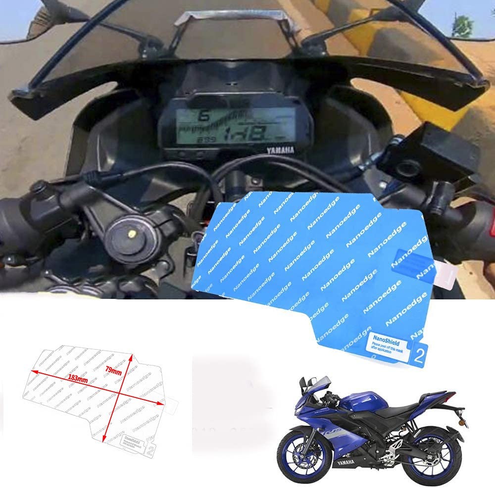 Lorababer Motorrad YZFR125 2019 2020 Tachometer Scratch Cluster Displayschutzfolienschutz für Yamaha YZF-R125 R15 V3 Zubehör von Lorababer