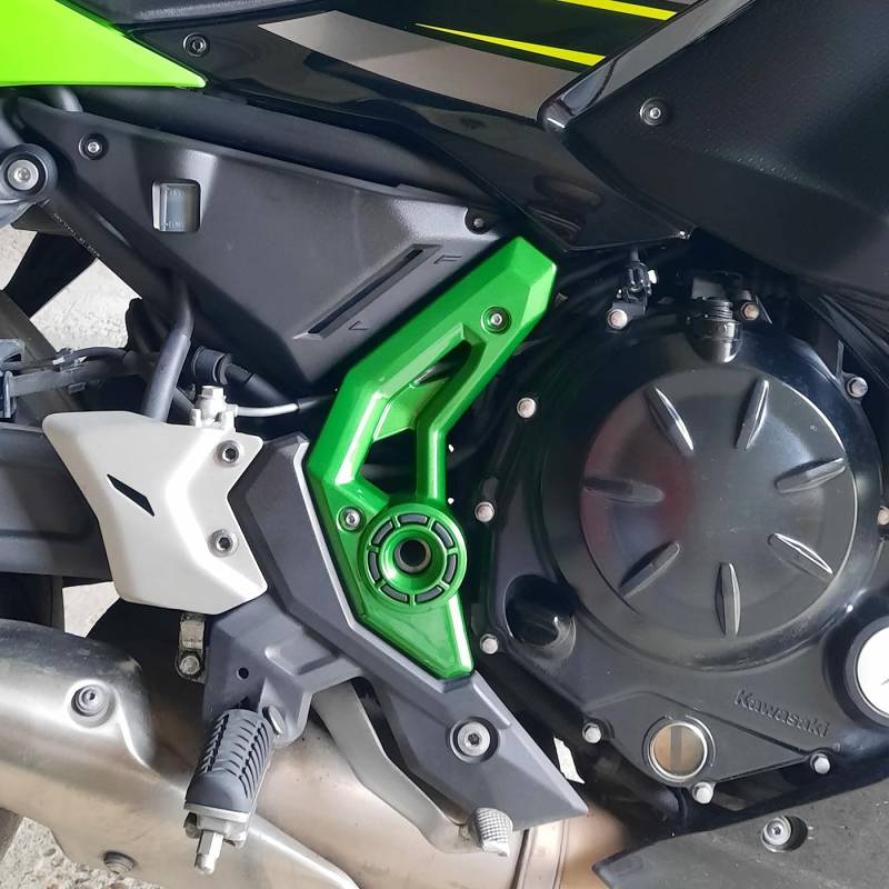 Lorababer Motorrad Z 650 Z-650 Links Rechts Haltbarer Rahmen Seitenabdeckung Verkleidungsplatte Verkleidung Karosserie Schutz für Kawasaki Ninja 650 Z650 2017-2023Zubehör (Grün) von Lorababer