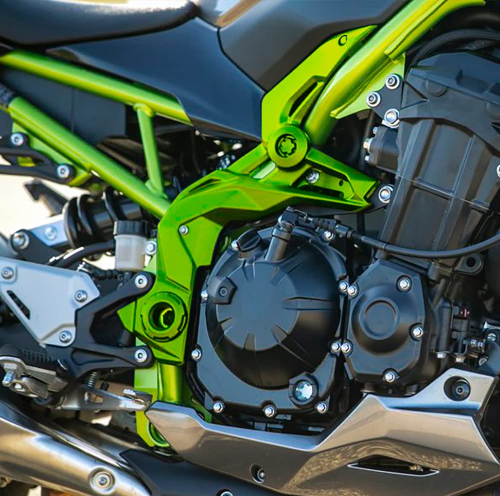 Lorababer Motorrad für Z 900 20 21 1 Paar Rahmenverkleidung Verkleidungsabdeckung Verkleidungsschutz Karosserieabdeckungsschutz für Kawasaki Z900 Z-900 2020 2021(Grün) von Lorababer