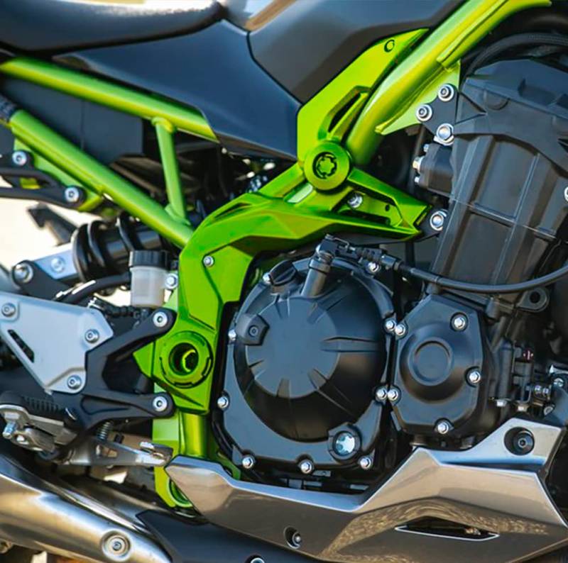 Lorababer Motorrad für Z 900 20 21 1 Paar Rahmenverkleidung Verkleidungsabdeckung Verkleidungsschutz Karosserieabdeckungsschutz für Kawasaki Z900 Z-900 2020 2021(Grün) von Lorababer