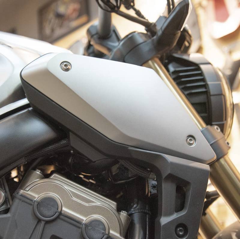 Lorababer Seitenverkleidungen Verkleidungen ABS Kunststoff Lufteinlassabdeckung Gastank Öleinfülldeckel kompatibel mit CB650R 2019-2022, CB 650 R Airbox Lufteinlass Abdeckung (Schwarz) von Lorababer