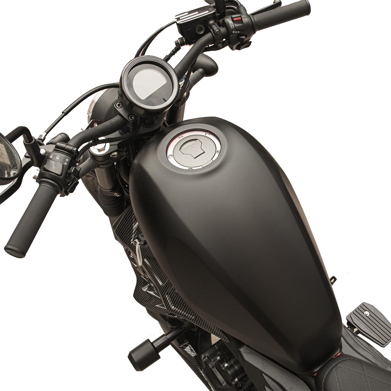 Lorababer Motorrad-Kraftstofftank-Verkleidungsabdeckungsschutz, kompatibel mit Rebel CMX500 CMX300 CMX250 CMX 500 300 250 2017–2024 2018 2019 2020 2021 2022 2023 (Matt-schwarz) von Lorababer
