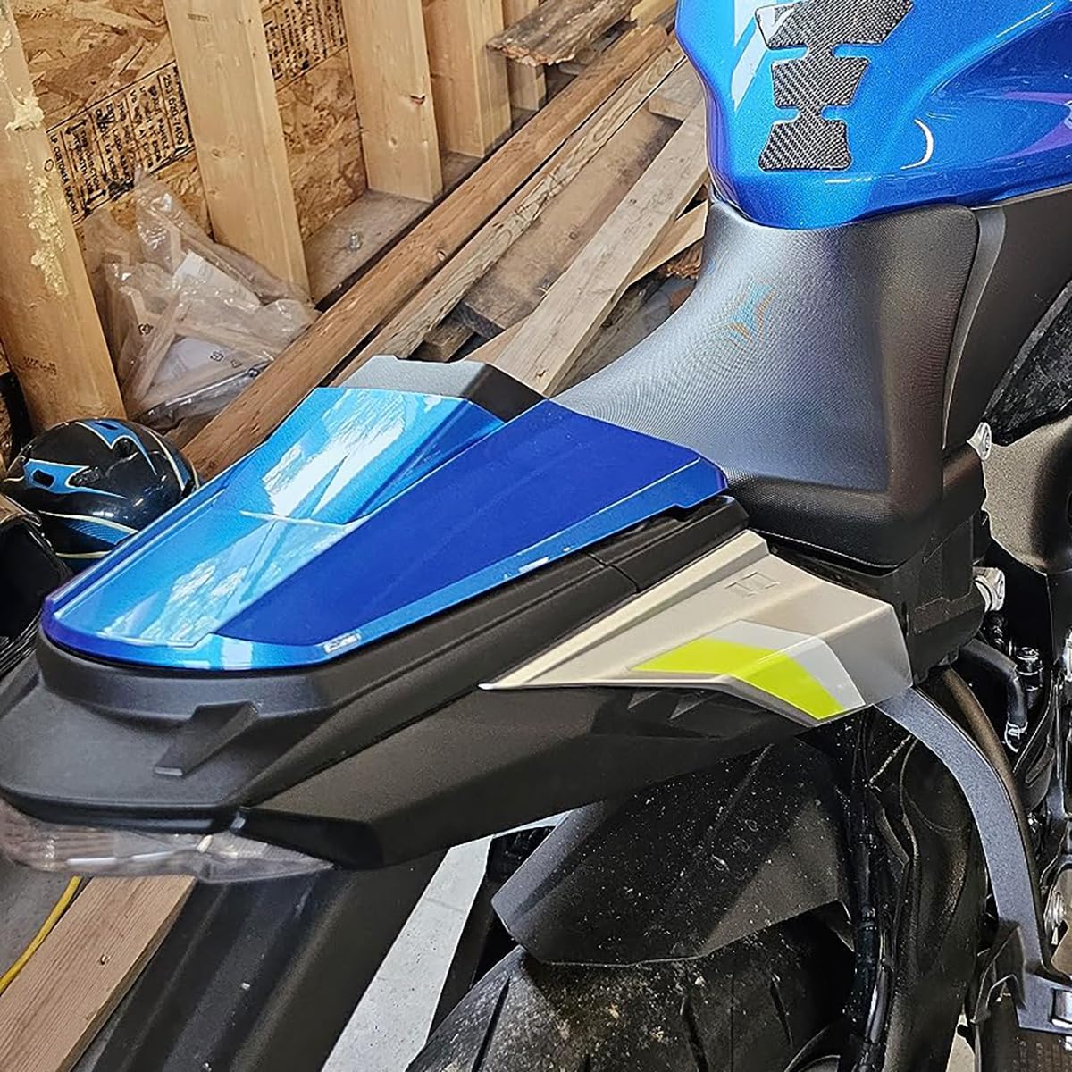 Motorrad Beifahrer hinten Sitzverkleidung Abdeckung für GSXS1000 Soziussitzhöcker Heckteil Verkleidungsabdeckung Kompatibel mit S-uzuki GSX-S1000 GSXS GSX-S 1000 2021 2022 2023 (Blau) von Lorababer