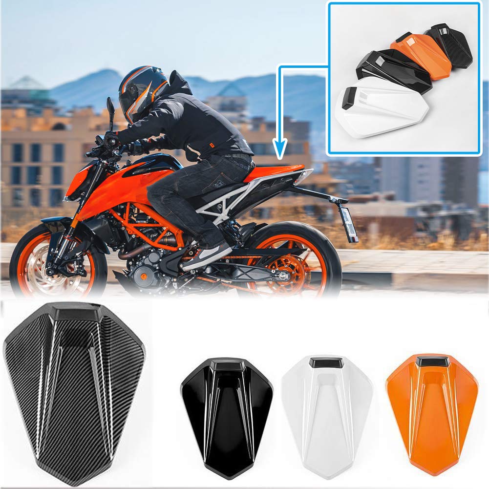 Motorrad Hinten Soziusabdeckung Beifahrersitz Verkleidung Heckabdeckung Rücksitzbezug Kompatibel mit DUKE390 390 Duke 2017 2018 2019 2020 2021 2022 2023 Sozius Solo Verkleidung (Weiß) von Lorababer